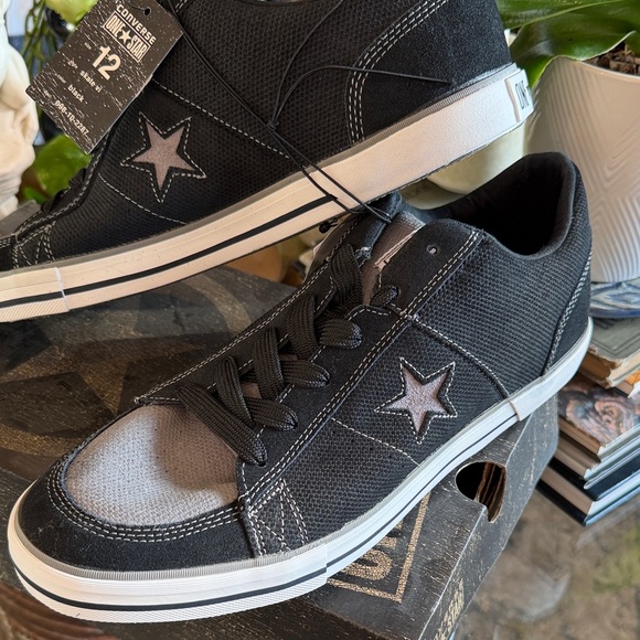 Converse one Star sport Skate VI Sneakers rare 2007 new black and gray leather - Picture 3 of 17